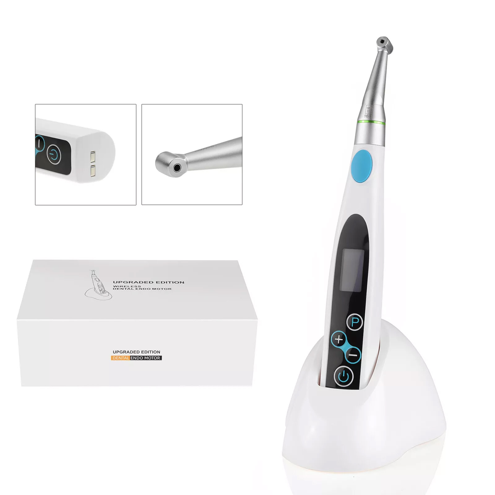 LY LY M680 Dental 16:1 Wireless Endo Motor Handpiece + 6Pcs Root Canal Files